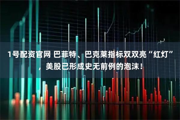 1号配资官网 巴菲特、巴克莱指标双双亮“红灯”，美股已形成史无前例的泡沫！
